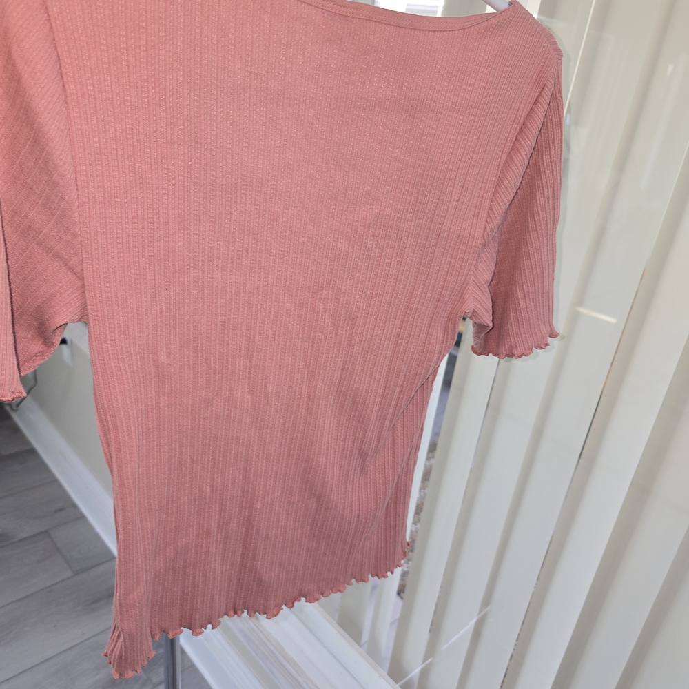 GAP Ribbed V-Neck Tee - Picture 3 of 3